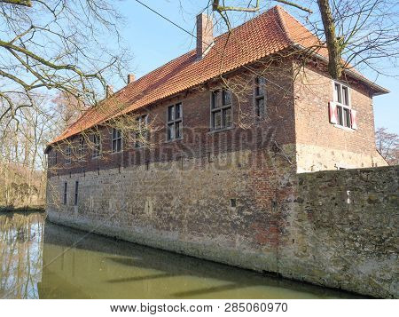winter time at an Castle in the german muensterland