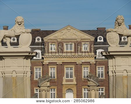 winter time at an Castle in the german muensterland