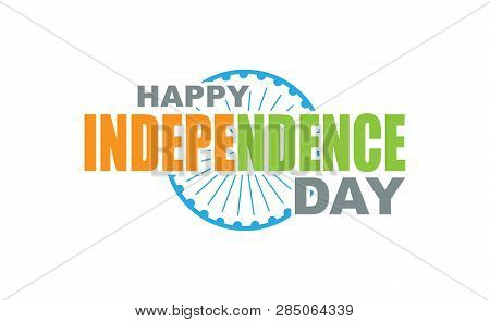 Happy Idependence Day India Grating Card. Vector Illustration