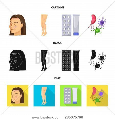 Vector Illustration Of Medical And Pain  Icon. Set Of Medical And Disease Vector Icon For Stock.