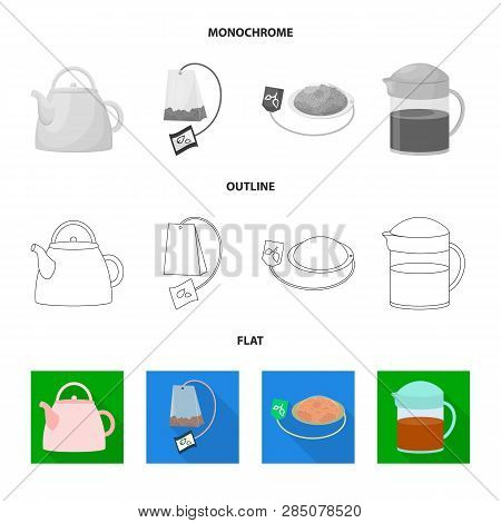 Vector Illustration Of Healthy And Floral  Sign. Set Of Healthy And Gradient Stock Vector Illustrati