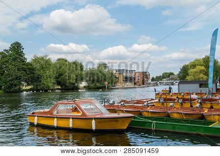 Wooden Boats On Thames Windsor England Europe