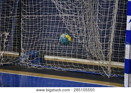Orenburg, Russia - 11-13 February 2018 Year: Boys Play In Handball