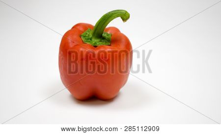 Bell pepper or capsicum in white background, yellow, red, green bell pepper.