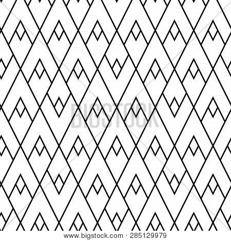 Abstract Lozenges Seamless Pattern. Geometric Repeat With Rhombs.