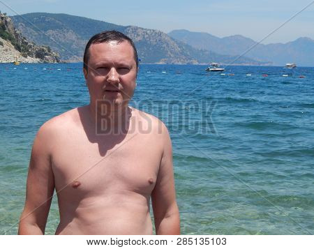 Marmaris, Turkey - June 10, 2016: Model Oleg Prokopenko On The Nature, Streets.