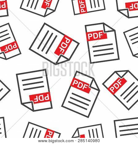Pdf Download Seamless Pattern Background. Business Flat Vector Illustration. Pdf Format Board Sign S