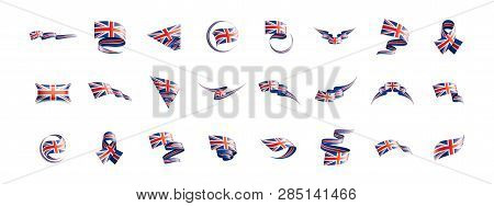 United Kingdom Flag, Vector Illustration On A White Background