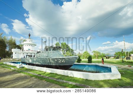 Trad, Thailand - December 01, 2018: Koh Chang Naval Battle Memorial In Trad Province, Thailand. This