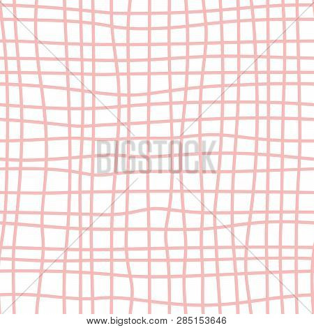 Pink Lattice Vector Seamless Pattern With Geometric Sieve Surface. Good For Wrapping Paper Texture, 