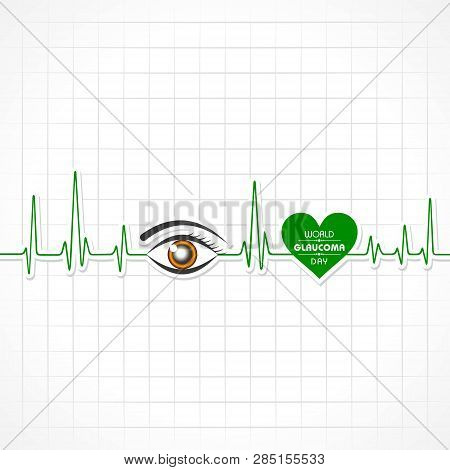 Vector Illustration Of A Background For World Glaucoma Day- 12 March