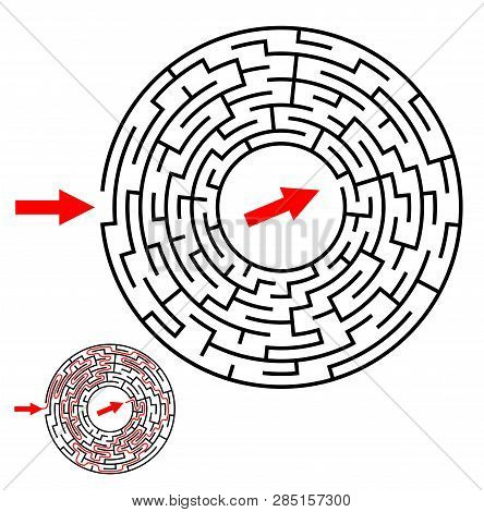 Labyrinth, Maze Conundrum For Kids. Entry And Exit. Children Puzzle Game. Vector Illustration