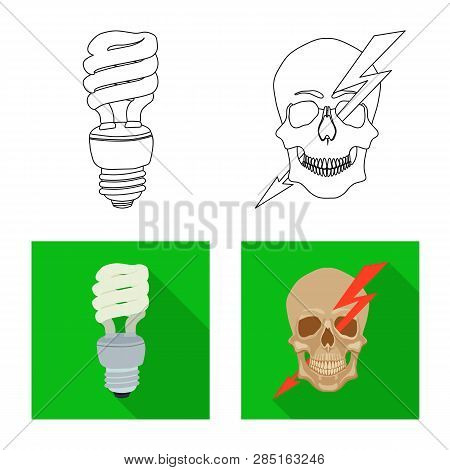 Vector Design Of Electricity And Electric Icon. Set Of Electricity And Energy Stock Symbol For Web.