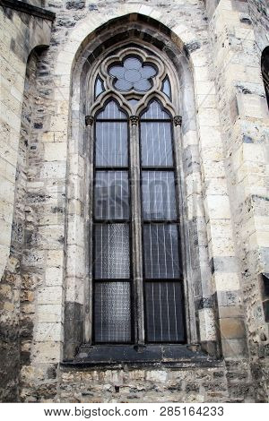 This Is An Old Gothic Window On A Church