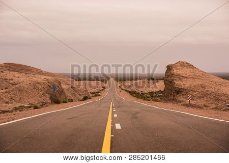 This Is The Road To Go Talampaya National Park, La Rioja, Argentina.