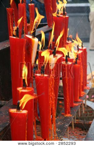 Bougies rouges