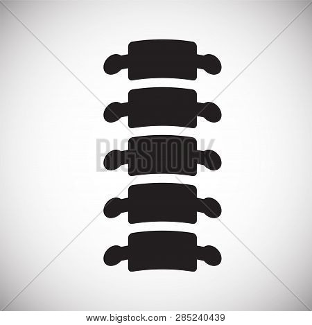 Spine Bone Icon On White Background For Graphic And Web Design, Modern Simple Vector Sign. Internet 