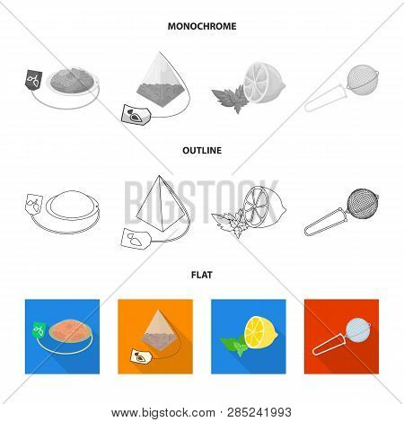 Vector Design Of Healthy And Floral  Symbol. Set Of Healthy And Gradient Vector Icon For Stock.