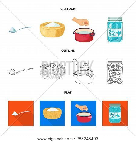 Vector Design Of Cooking And Sea Logo. Set Of Cooking And Baking   Vector Icon For Stock.