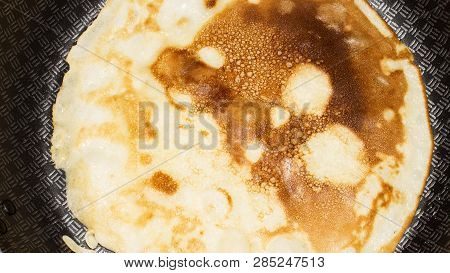 Pancakes Are Delicious.baking Pancakes On Shrove Tuesday.background Of Pancake.