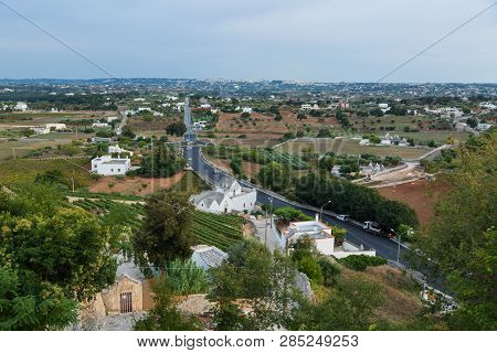 View Of Locorotondo City Steet, Province Bari, Region Puglia, Sauthern Italy