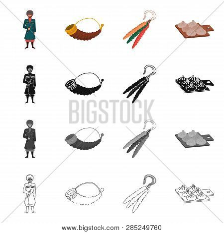 Isolated Object Of Culture And Sightseeing Icon. Set Of Culture And Originality Vector Icon For Stoc