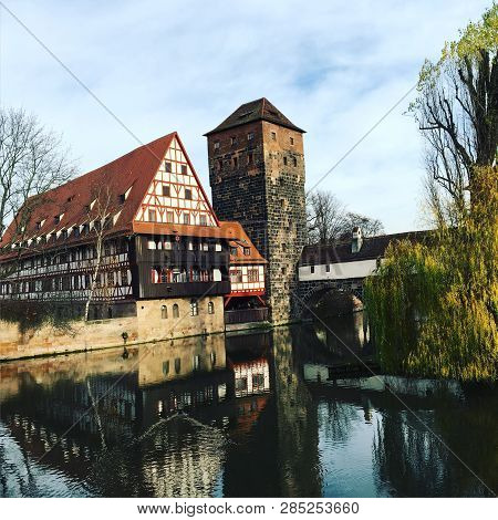 Weinstadel, Hangmans Bridge And Home In Nuremberg, Germany