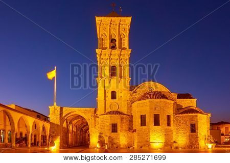 The Church of Saint Lazarus (Agios Lazaros) at night, Larnaca , Cyprus