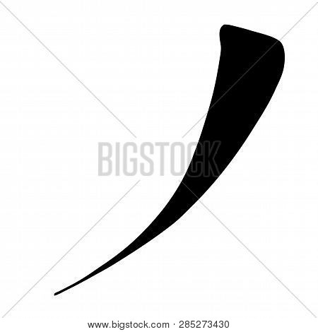 Main Chinese Hieroglyphs Calligraphy Graphic Symbol Colored Element (the Falling Leftwards Line), Ve