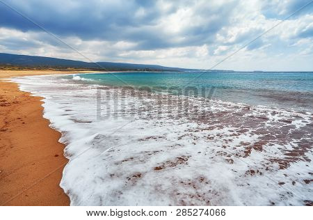 A Rocky Shore On Akamas Peninsula In Cyprus