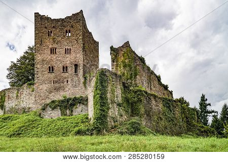 Historic Castle Ruin Schauenburg In Blackforest Germany