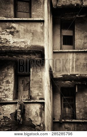 Old building closeup in Xiahao Old street in Chongqing, China.