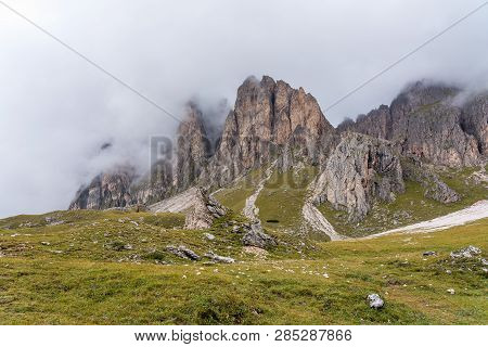 Lake Santa Caterina Or Auronzo Lake In The Province Of Belluno, Italy