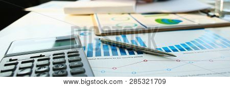 Businessman In Sut Hand Shake In Ofiice Closeup. Introduce Manager Job Man Risk Chart Paper How Deal