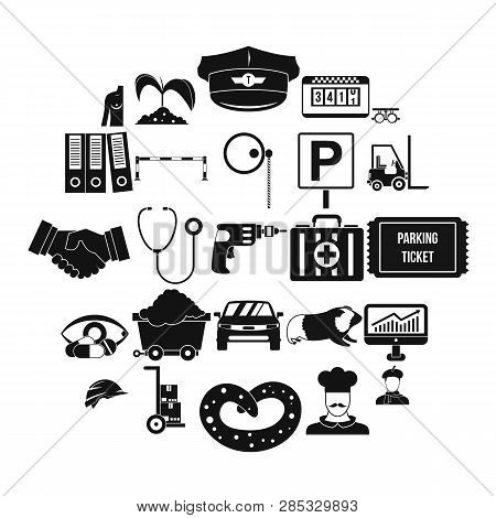 Ideal Job Icons Set. Simple Set Of 25 Ideal Job Vector Icons For Web Isolated On White Background