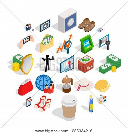 Womankind Icons Set. Isometric Set Of 25 Womankind Vector Icons For Web Isolated On White Background