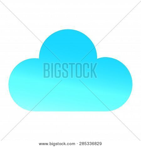 Gradient Minimal Blue Cloud On White Baground
