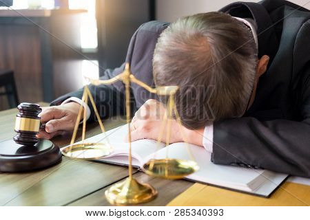 Lawyer Tried Or Stress From Hard Working