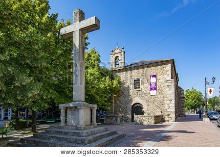Ponferrada, Leon, Spain; June 2017: View Old Church Of San Antonio, Headquarters Of The Museum Of Th
