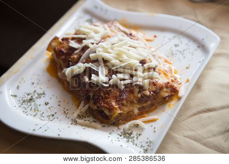 Lasagna Made From Scratch, Ready To Serve