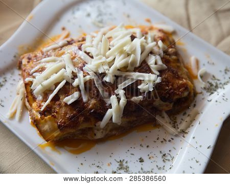 Lasagna Made From Scratch, Ready To Serve