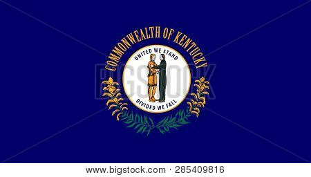 Kentucky State Flag. United States Of America Vector Illustration. Frankfort