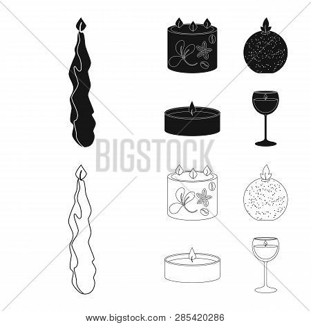 Vector Design Of Relaxation And Flame Icon. Set Of Relaxation And Wax Stock Vector Illustration.