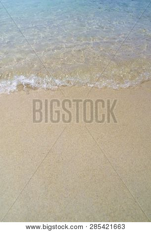 Waves Against The Beach A Beautiful Summer Day.