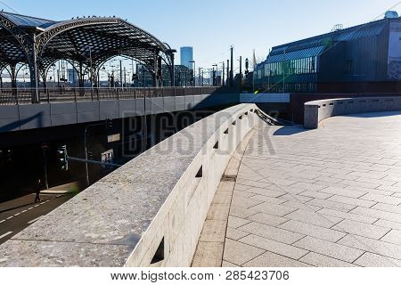 View Between Main Station And Cathedral, Cologne, Germany