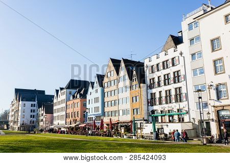 Old Gable Houses In The Old Town Of Cologne, Germany