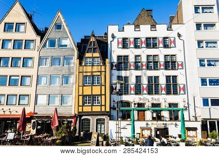 Old Gable Houses In The Old Town Of Cologne, Germany