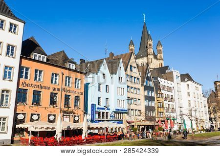 Old Gable Houses In The Old Town Of Cologne, Germany