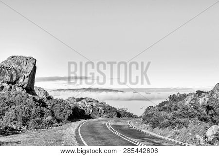 The Pakhuis Pass In The Cederberg Mountains Of The Western Cape Province. Monochrome