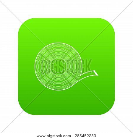Duct Tape Icon Green Vector Isolated On White Background